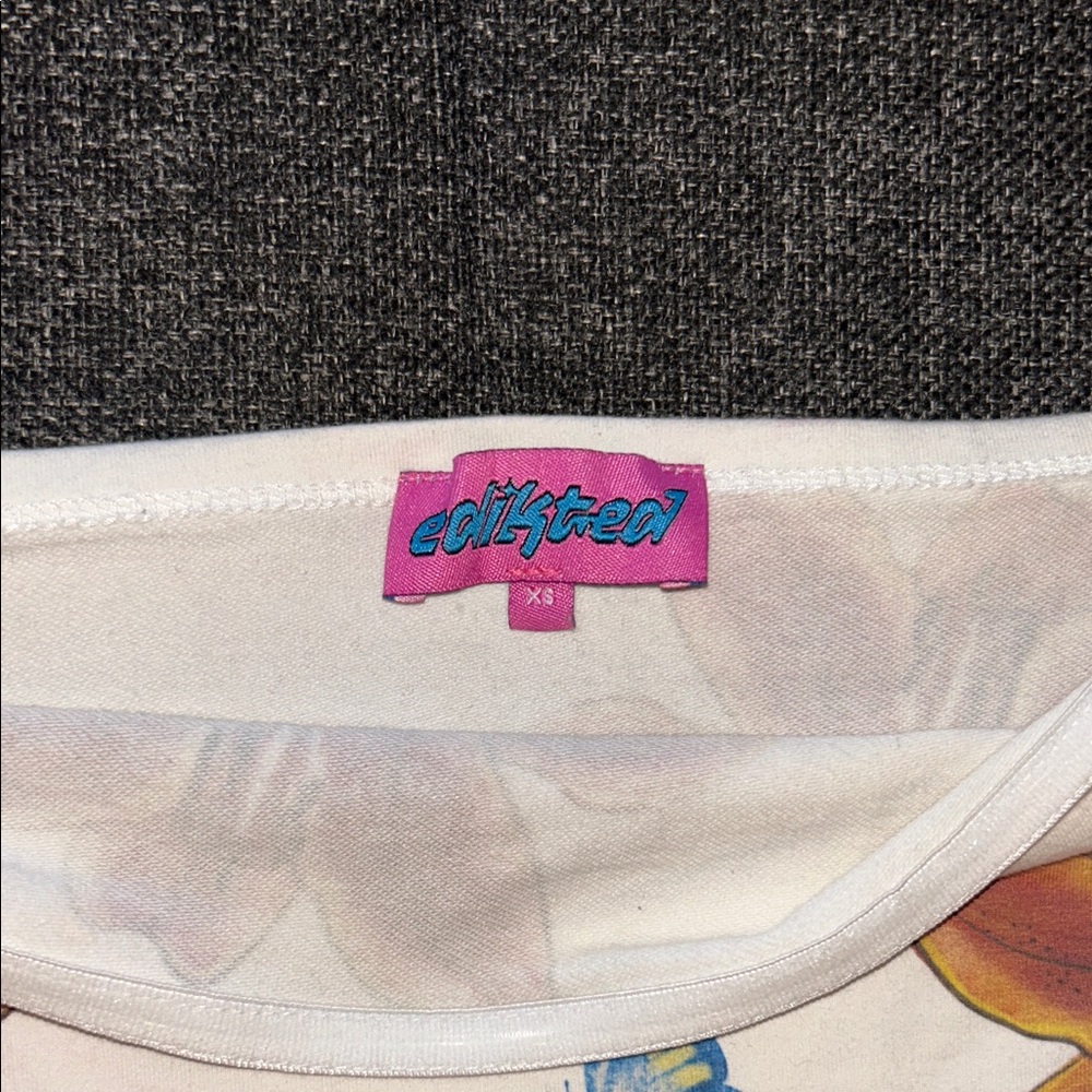 Floral Tube Top with Butterflies - Picture 2 of 2